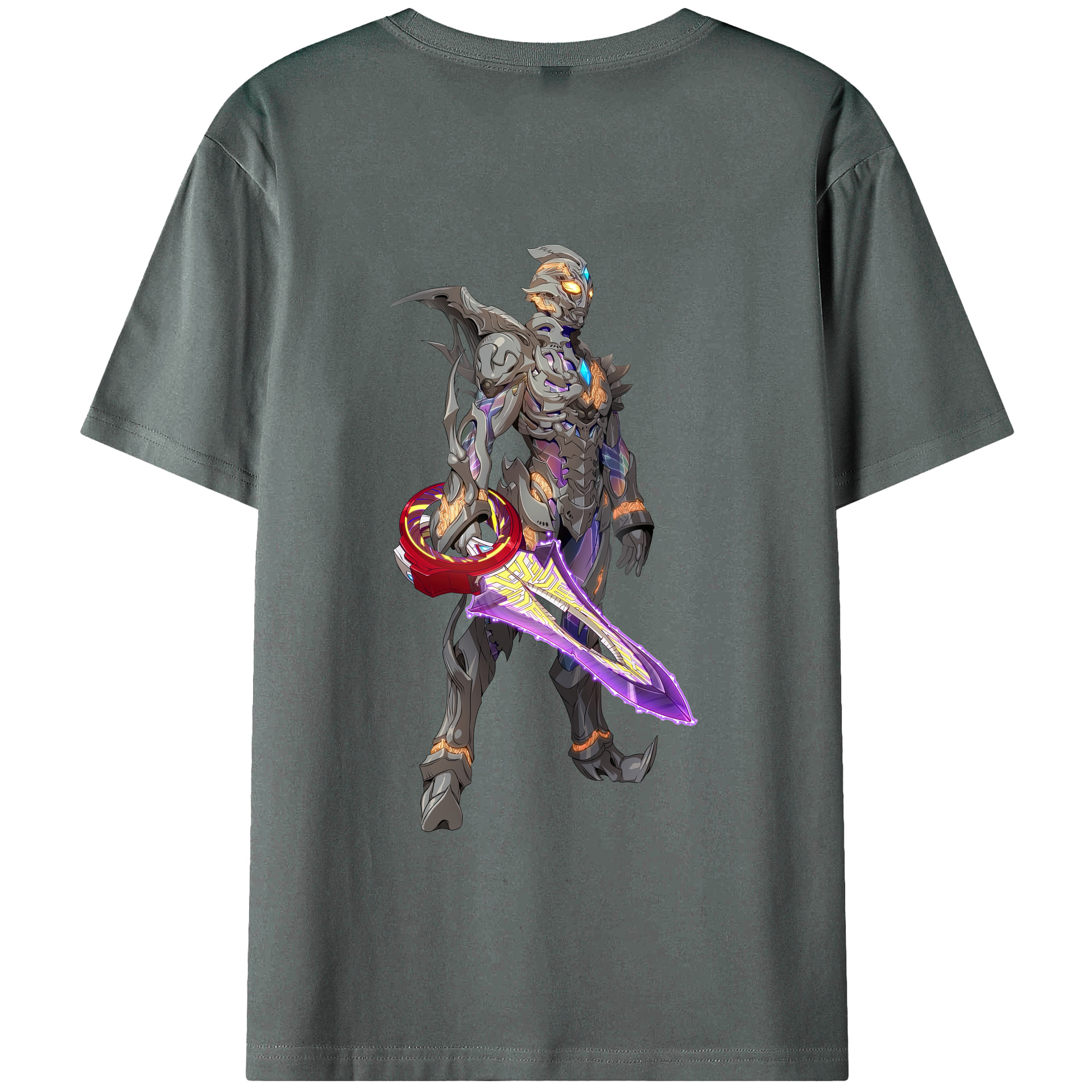 （画像用） ウルトラマン Ultraman 綿100％ メンズ半袖Tシャツ（バックプリント） 通気性